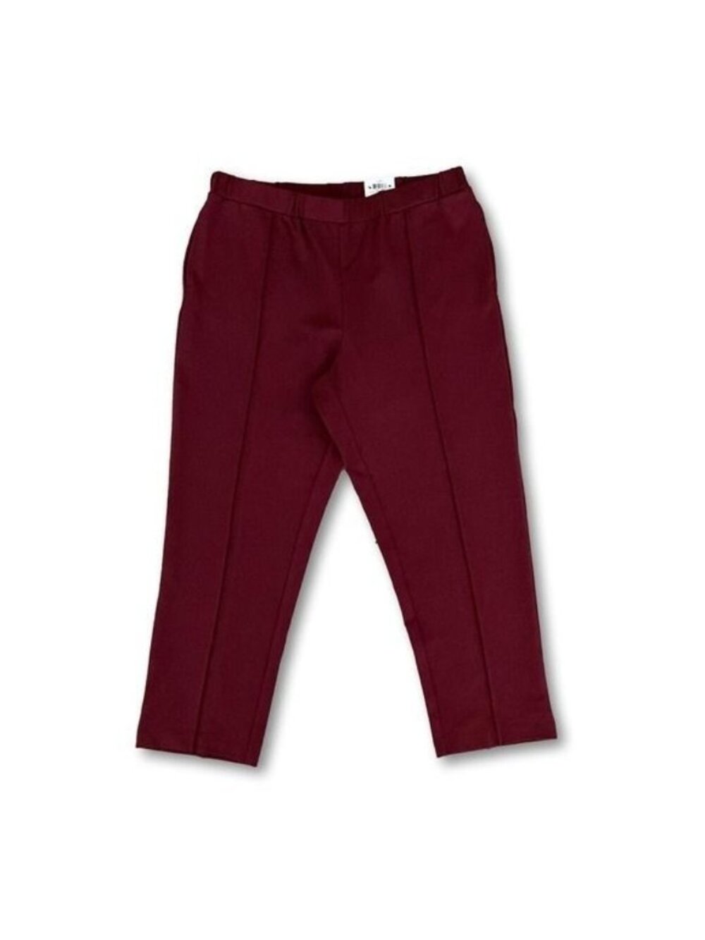 Alfani Women’s Burgundy Dress Pants – Pull-On Elastic Waist, Size PXL